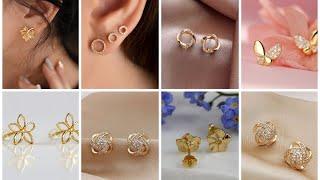 Affordable Stylish Gold earrings studs designs for girls & Ladies|| Trendz hub