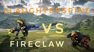 Slaughterspine vs Fireclaw: Horizon Forbidden West