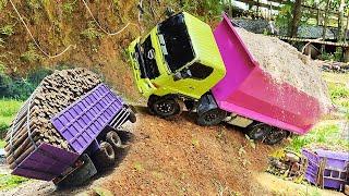 TRUK OLENG Dump Truk Hino 500 Trinton Truk Canter ENGKEL GAGAL OLENG Truk OFROAD Rc Handmade