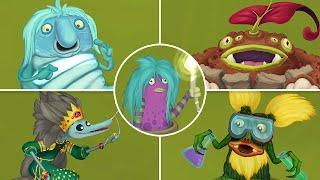 Evergreen Marsh - All Monsters, Sounds & Animations (My Singing Monsters: The Lost Landscapes)