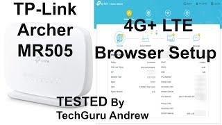 TP-Link Archer MR505 4G+ LTE Router Browser Control