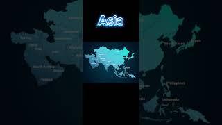 Most populated country in every continent