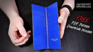 'The Slimline Coat Wallet: Pt 2'- (Preview)- Online Fine Leathercraft Courses- FREE pattern download