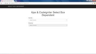 Ajax & Codeigniter -- How to create dynamic select box dependent​ with codeigniter & bootstrap
