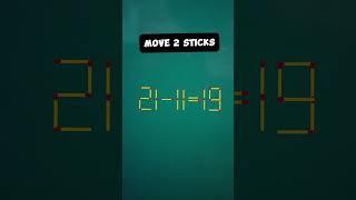 Move 2 sticks #puzzle #math #quiz