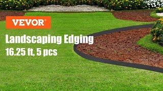 VEVOR Steel Lawn Edging, 5PCS Metal Landscape Edging, 4"x39"