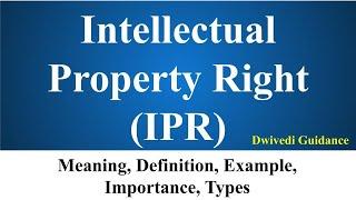 Intellectual Property Rights (IPR), Meaning, Definition, Examples, Benefits of IPR, UPSC, NCERT, Bba