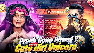 Cute Girl Unicorn VS SATVIK!  Funny Fight with cute girl in Free Fire Max