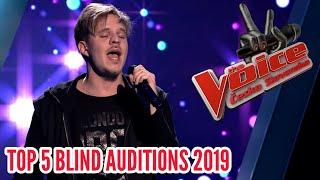 TOP 5 - THE VOICE ČESKO SLOVENSKO 2019 Blind Auditions (THE VOICE CZECH AND SLOVAKIA