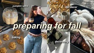 FALL VLOG  fall decor shopping, pumpkin spice, decorating for fall, + baking! (fall inspo 2024)