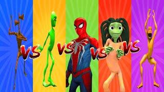 dance challenge dame tu cosita vs spiderman vs patila vs Me Kemaste vs siren head  green alien 