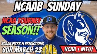 College Basketball Picks Today Sunday 3/23/2025 | Free NCAA Tournament Best Bets & Predictions