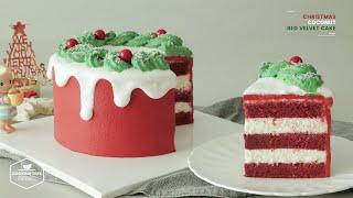 크리스마스 코코넛 레드벨벳 케이크 만들기 : Christmas Coconut Red Velvet Cake Recipe | Cooking tree