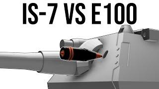 World Of Tanks IS-7 VS E100 Armor Simulation (WW2 Scenario)