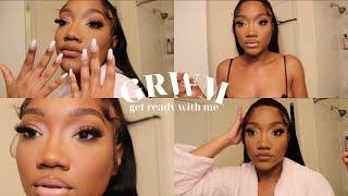 CHIT CHAT GRWM | HAIR + FULL FACE + NYE TRANSFORMATION |