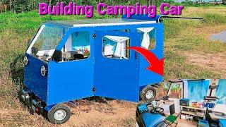 Building A Camper Car Mini with Portable Air Conditioner, Fridge, Solar, 150Ah 60V battery