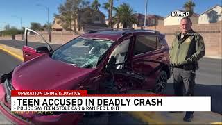 Las Vegas teen accused of causing fatal crash in stolen car