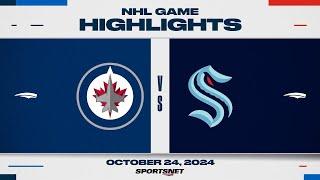 NHL Highlights | Jets vs. Kraken - October 24, 2024