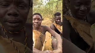 Hadzabe Tribe bushmen Chabba try to say name of new country 
