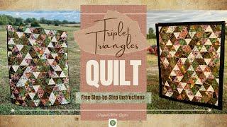 How to Make a Triangle Quilt, Easy Cutting, Sewing Tips, Any Size Triangle, Quick Project #quilting