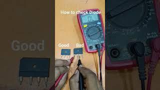 how to check Diode?#diode #voltage #electronics #transformers