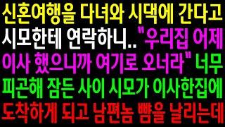 (반전사연)신혼여행을 다녀와 시댁에 간다고 하니 이사했다는 시모..이사한집에 도착하게 되고 남편놈 뺨을 날리는데[신청사연][사이다썰][사연라디오]