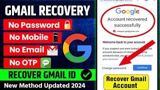 How to recover gmail account 2024 || Gmail account recovey kaise kare bina password , number email