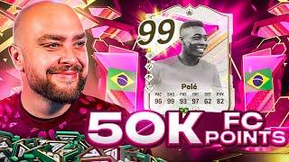 50K FC Points Decides My Team w/ 99 FUTTIES ICON PELE!