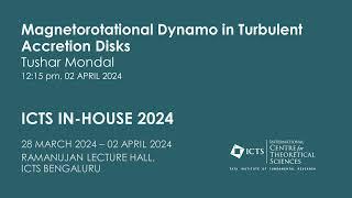 Magnetorotational Dynamo in Turbulent Accretion Disks by Tushar Mondal