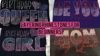 LAYERING RHINESTONES FOR BEGINNERS || MULTI LAYER TEMPLATE FOR BEGINNERS