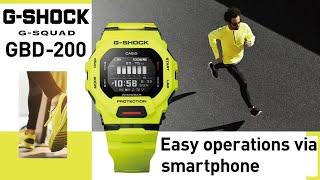  GBD-200 G-Shock 3506 G-SQUAD Easy Operations via Smartphone - Easy Tutorial 