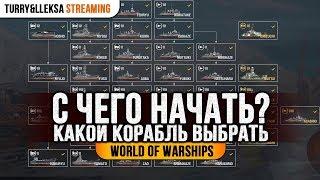 ️ КАКУЮ ВЕТКУ КОРАБЛЕЙ КАЧАТЬ?  С ЧЕГО НАЧАТЬ В WORLD OF WARSHIPS