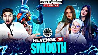 SMOOTH TOOK REVENGE FROM RUSSIAN GIRLS| 1VS5 AGAINST GIRLS #freefire #nonstopgaming