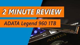 The ADATA Legend 960 1TB SSD is an actual legend - Review