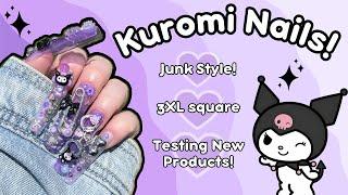 Extreme KUROMI Set! Apres Who??  Junk Nails, Jelly Nails, 3D Nails 