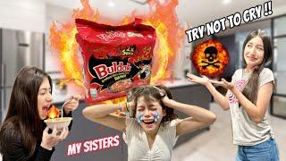 Spicy Noodle Challenge, No Drinking Water️ #spicynoodles #challenge #spicy #cry #gonewrong