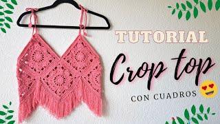 HERMOSO Crop Top a Crochet  Que esperas para hacerlo?  Tutorial Paso a Paso 