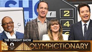 Olympictionary with Kelly Clarkson, Peyton Manning and Mike Tirico | The Tonight Show