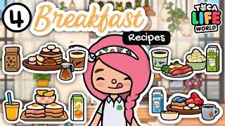 4 RECIPES for morning routine!! ️| Toca Life World