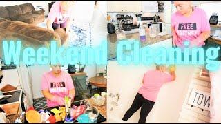 Mobile Home Clean With Me|SAHM|Weekend Cleaning Routine|Actually Messy