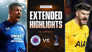 Rangers vs. Tottenham: Extended Highlights | UEL League Phase MD 6 | CBS Sports Golazo