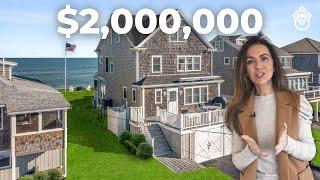 Inside 1 of ONLY 10 Beachfront Luxury Homes in Duxbury Massachusetts | Million Dollar Home Tours