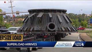 Massive 150-ton superload makes its way through Pennsylvania