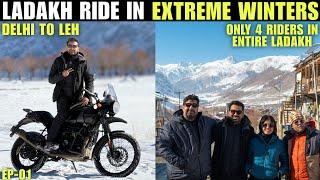 Extreme Ladakh Ride In December Begins | Only 4 Bikers In Entire Ladakh | Ep-01 Delhi To Leh