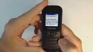 Samsung E1200 factory reset