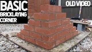 Basic bricklaying brick corner