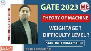 GATE 2023 | Theory of Machines | Mechanical Engineering | Rahul Kothiyal Sir