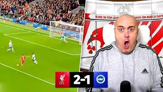 LIVERPOOL FAN REACTS TO LIVERPOOL 2-1 BRIGHTON HIGHLIGHTS