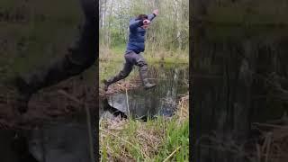 Техника перепрыгивание реки
