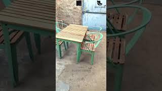 Outdoor Cafe Restaurant Wooden Furniture #restaurantfurniture #cafefurniture #outdoorfurniture